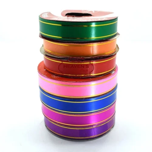 Pita jepang/pita kado lis emas 2 cm (1 roll)