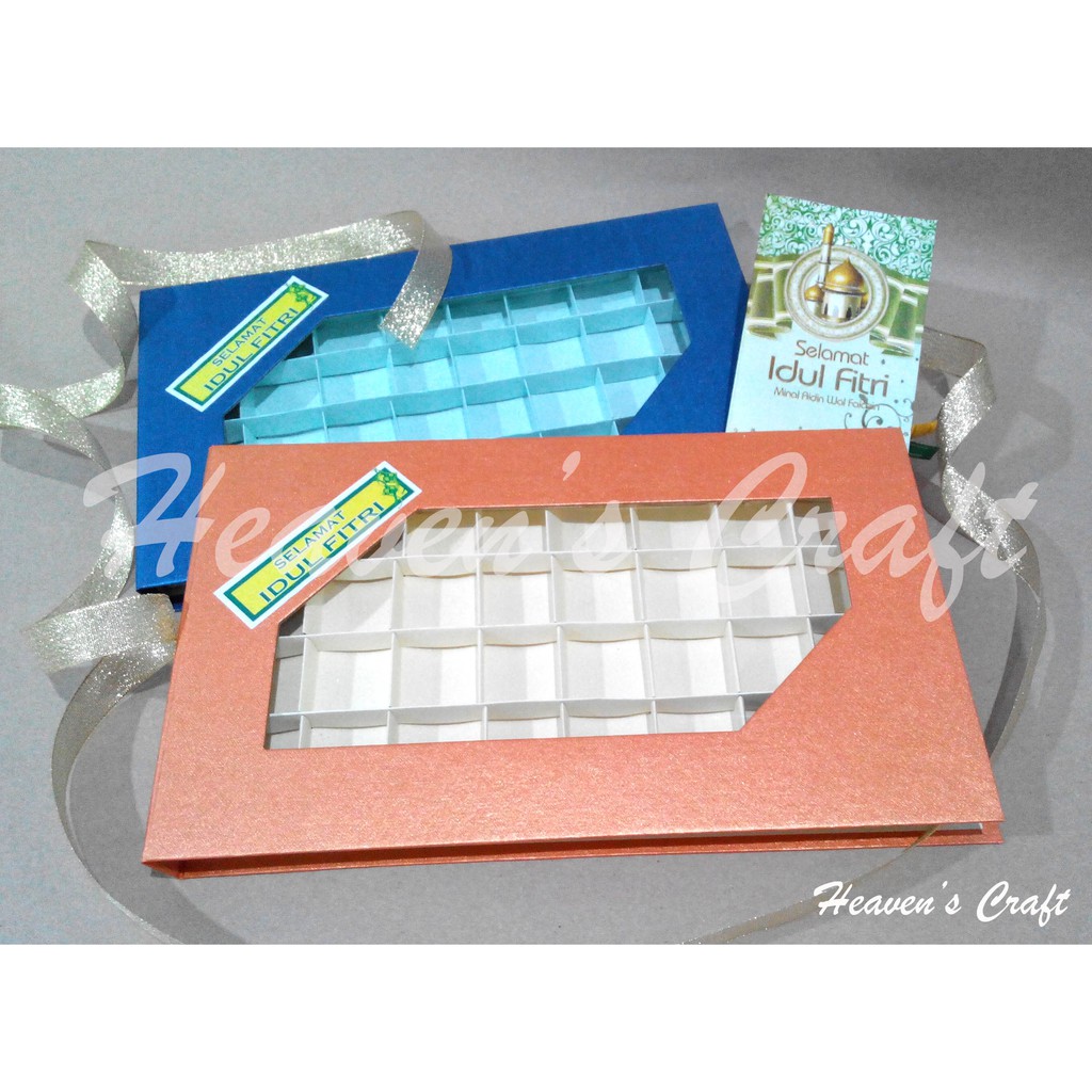 Hardbox mika coklat/praline isi 32 (Edisi Lebaran)