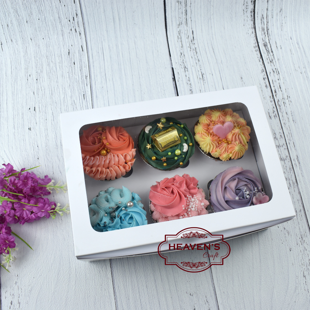 Box cupcake lubang 6 (1pak = 5pcs)