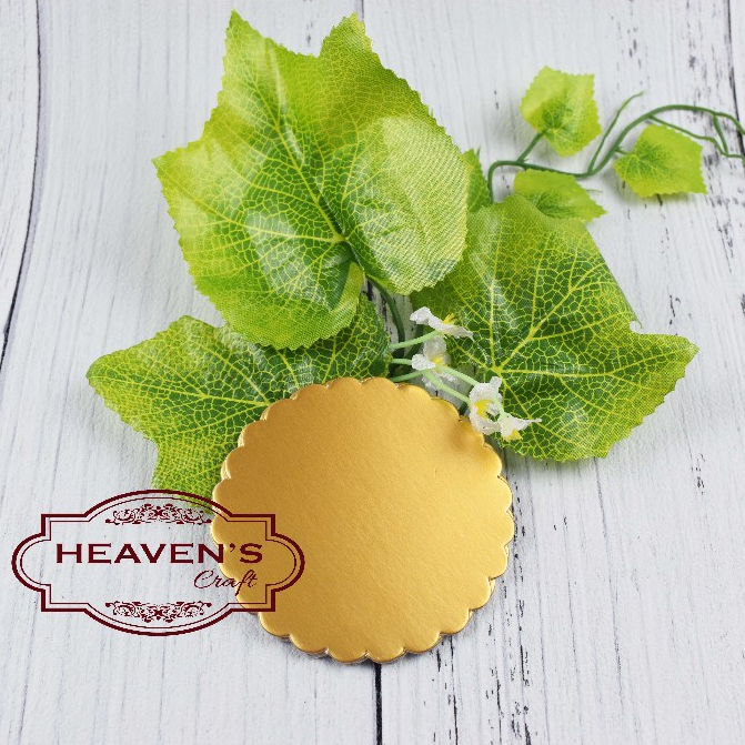 Tutup/Alas Gelas Bulat Emas C14 (1pak=20pcs)