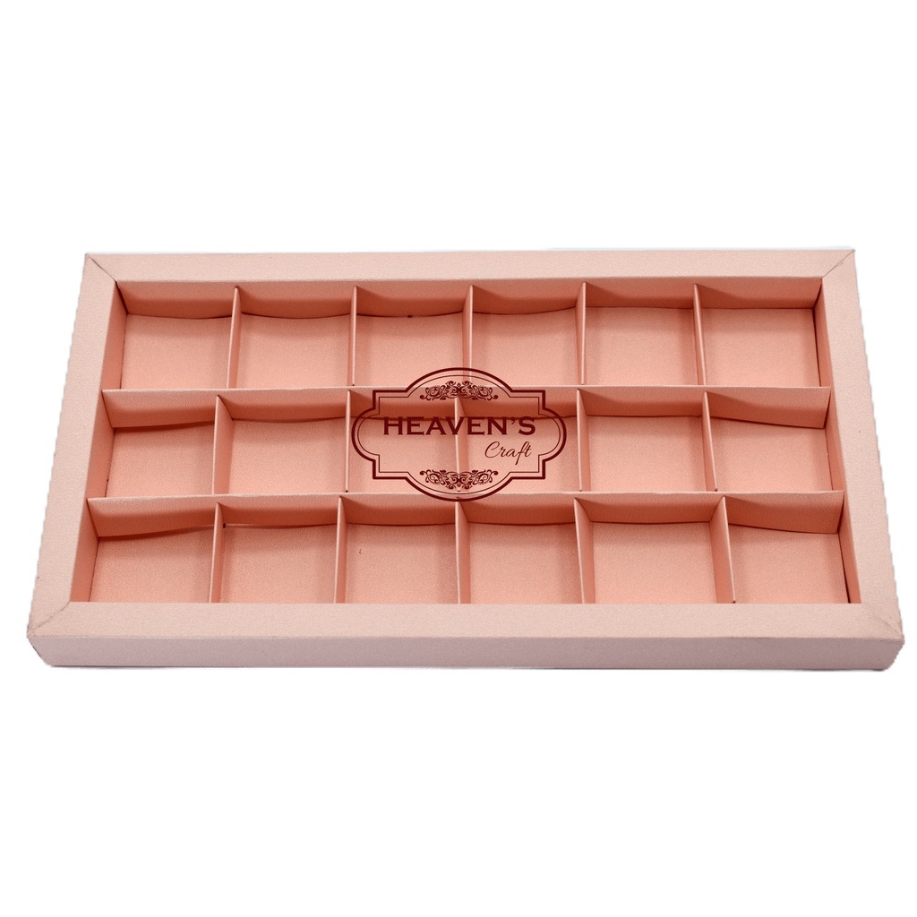 Box mika coklat/praline isi 18 TANPA SEKAT