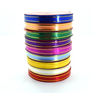 Pita jepang/pita kado lis emas 1.3 cm (1 roll)